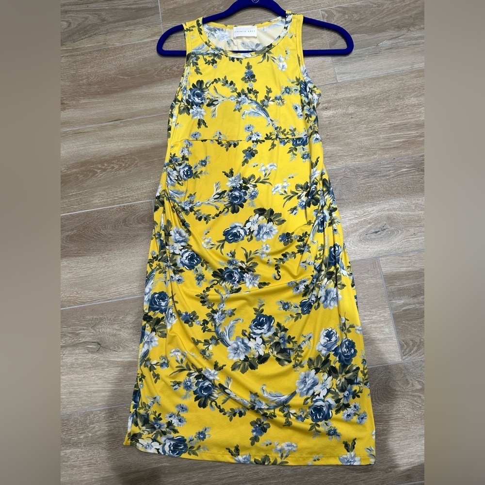 French Grey Maternity Dress